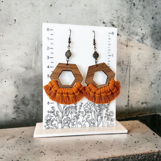 Autumn Macrame Earrings